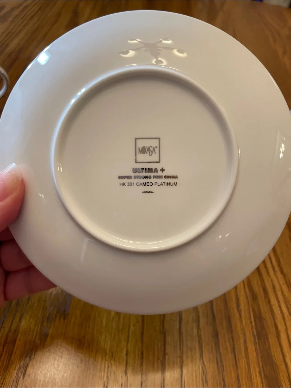 Mikasa Ultima + HK-301 CAMEO PLATINUM Set of Coffee/Tea Cup & Saucer